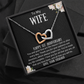 To My Wife 1st Anniversary Interlocking Hearts Necklace