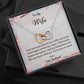 To My Wife Interlocking Hearts Necklace