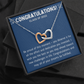 Congratulations Class of 2022 Interlocking Hearts Necklace