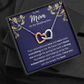 To My Mom On My Wedding Day Interlocking Hearts Necklace