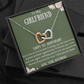 Happy 1st Anniversary To My Girlfriend from Boyfriend Interlocking Hearts Necklace