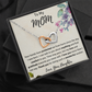 To My Mom from Your Daughter Interlocking Hearts Necklace