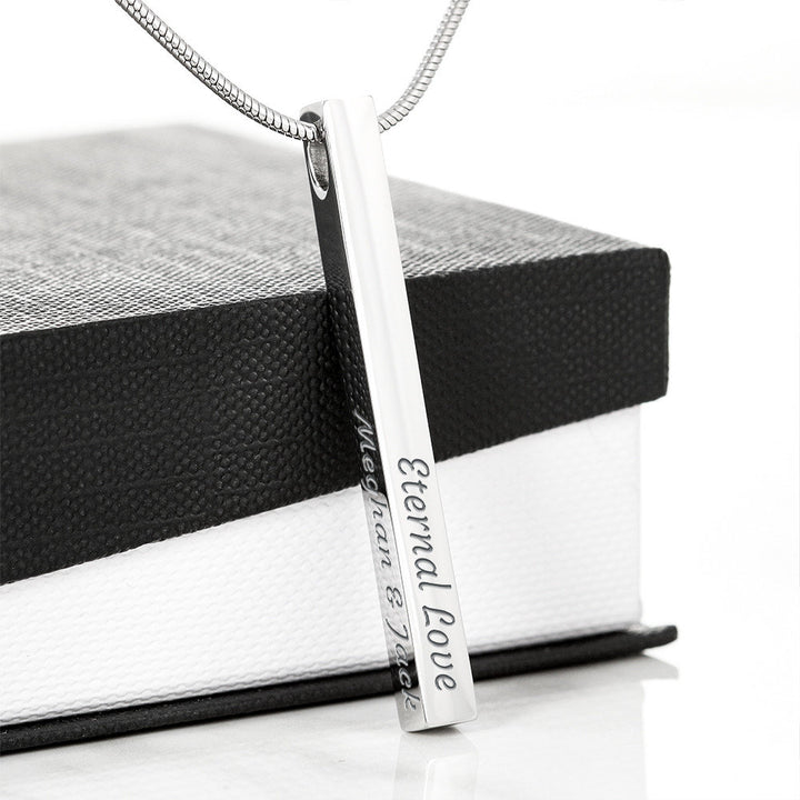 Anavia Personalized Vertical Bar Necklace - Engravable Bar Necklace - Gift  for Her - Ready to Gift Jewelry Gif Set - Walmart.com