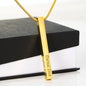 Engraved 4 Sided Bar Necklace