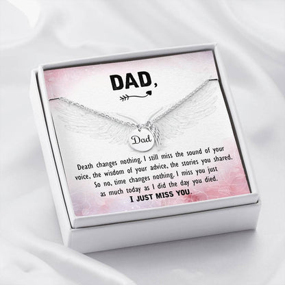 Dad Remembrance Necklace - I Just Miss You