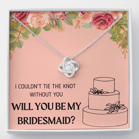 Tie the Knot Bridesmaid Proposal Necklace