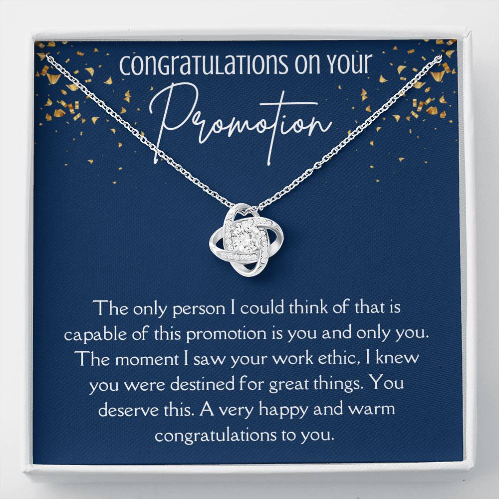 Congratulations On Your Promotion Love Knot Necklace