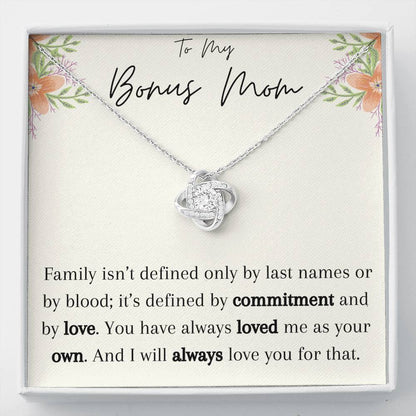 To My Bonus Mom Love Knot Necklace