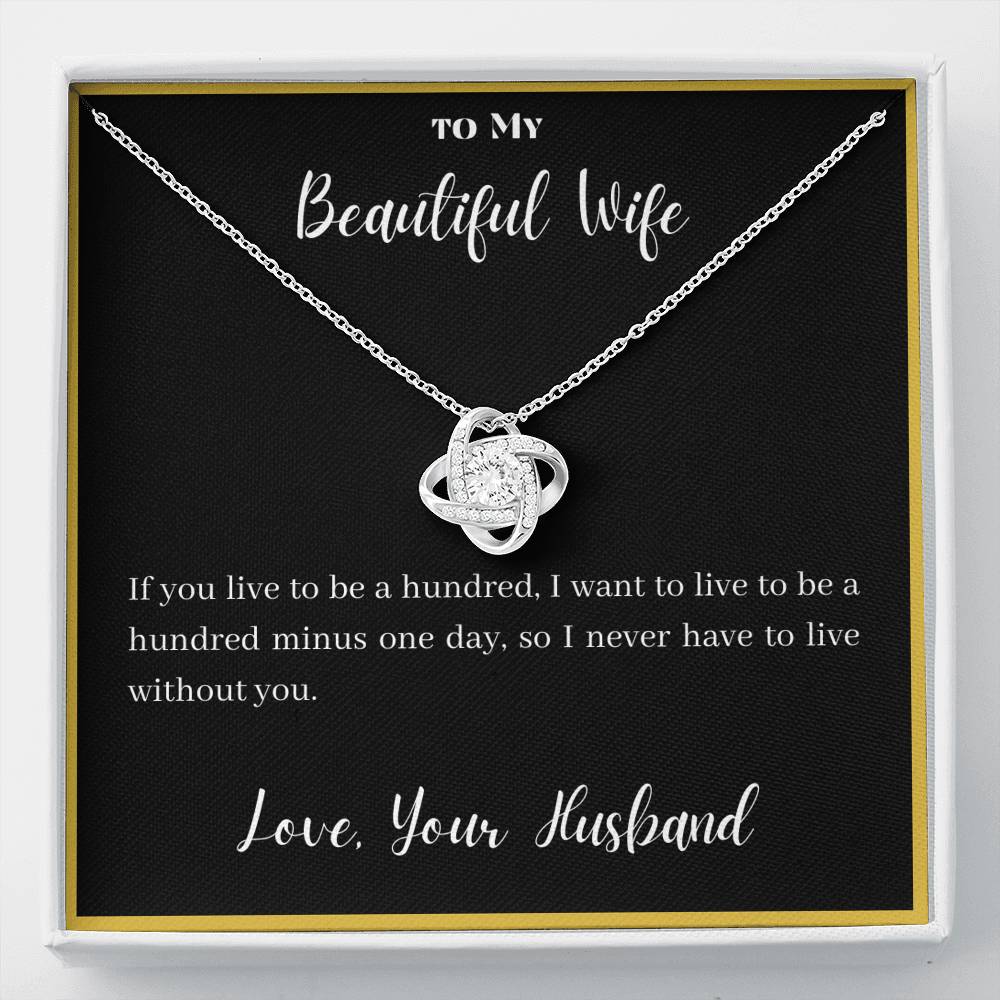 To My Beautiful Wife Necklace Gift