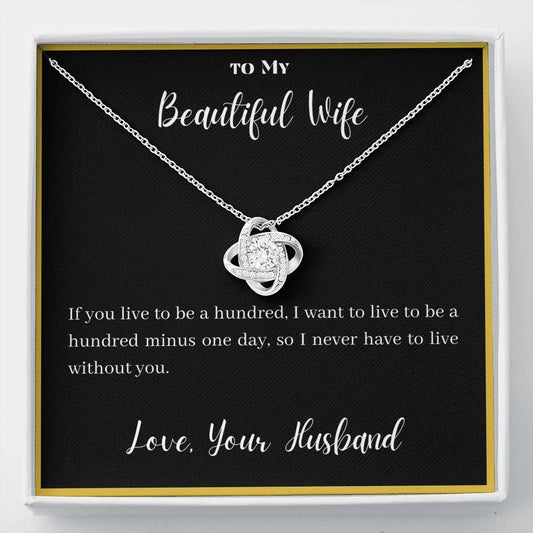 To My Beautiful Wife Necklace Gift