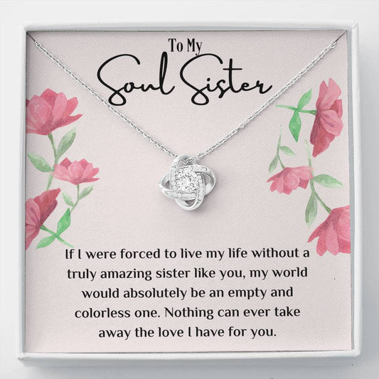 To My Soul Sister Love Knot Necklace