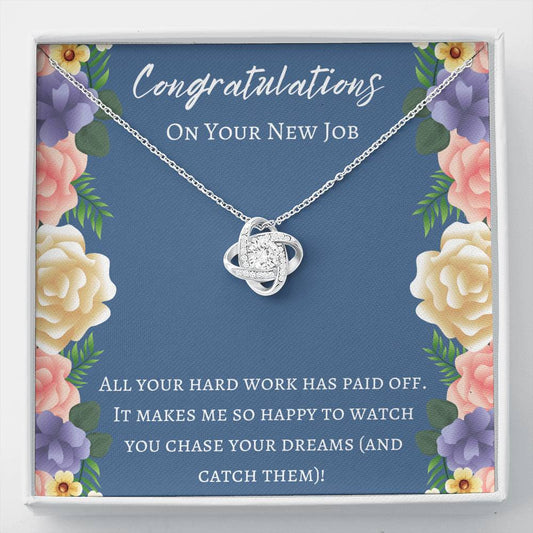 Congratulations On Your New Job Knot Necklace