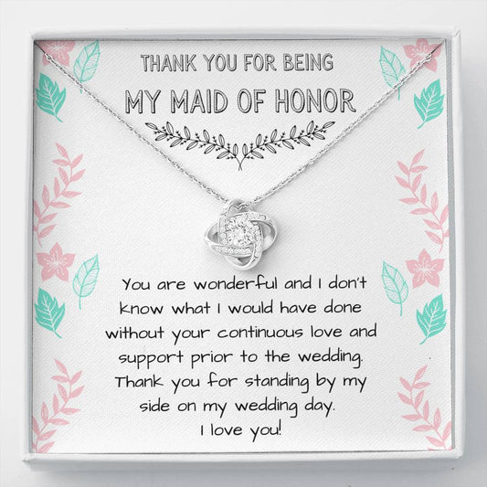 Thank you Maid of Honor Necklace