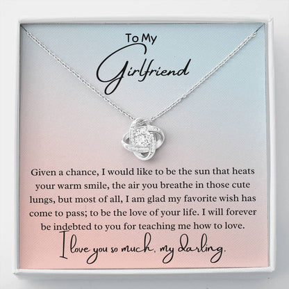 To My Girlfriend Love Knot Necklace