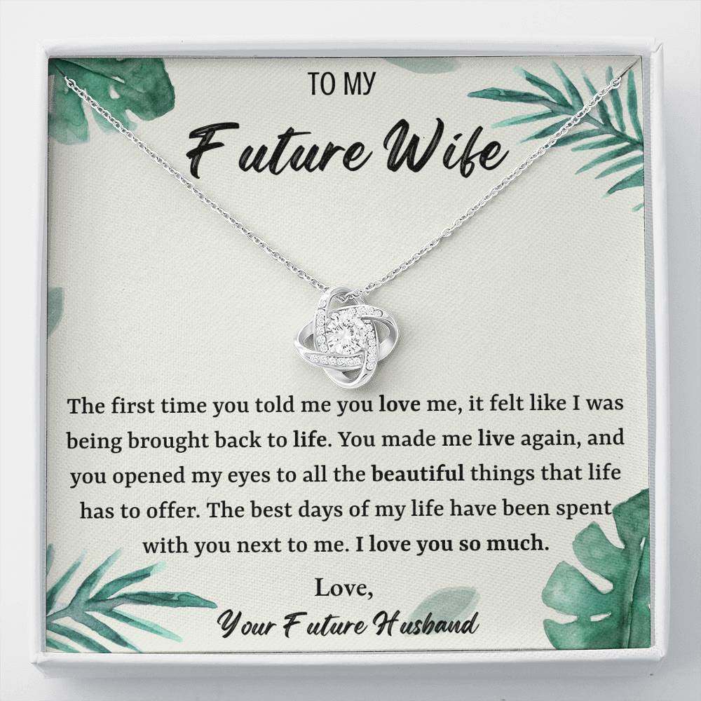 To My Future Wife Love Knot Necklace