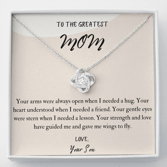 To The Greatest Mom Love Knot Necklace