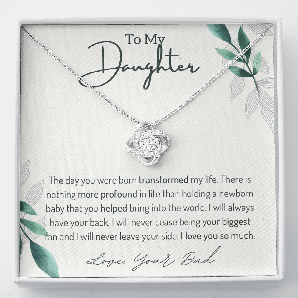 To My Daughter Love Knot Necklace from Dad