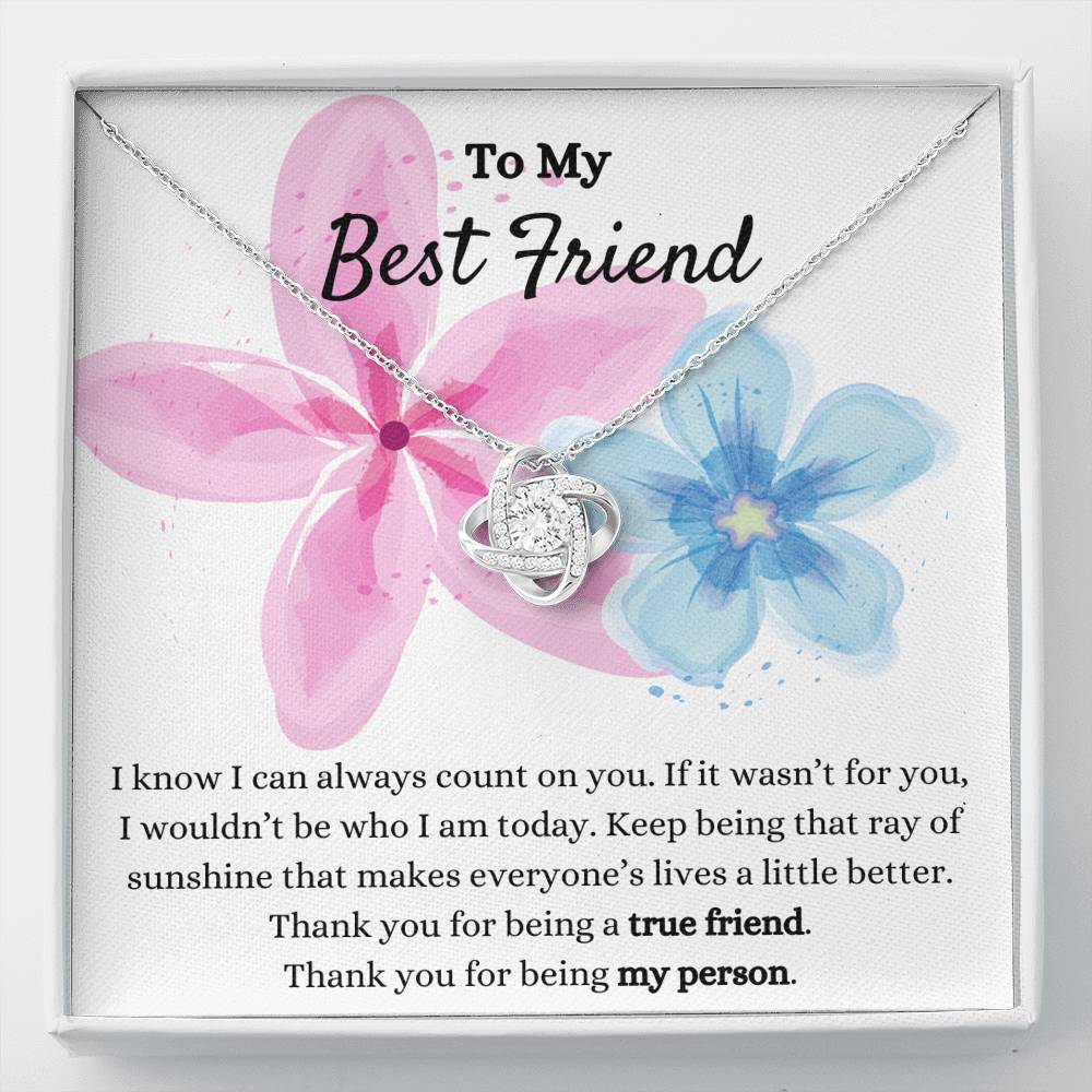 To My Best Friend Knot Necklace