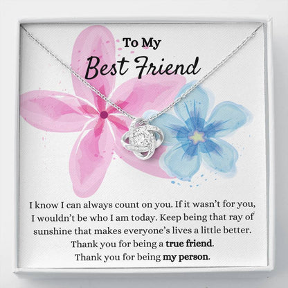 To My Best Friend Knot Necklace