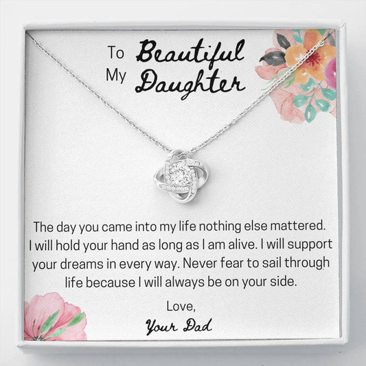 To My Beautiful Daughter Necklace