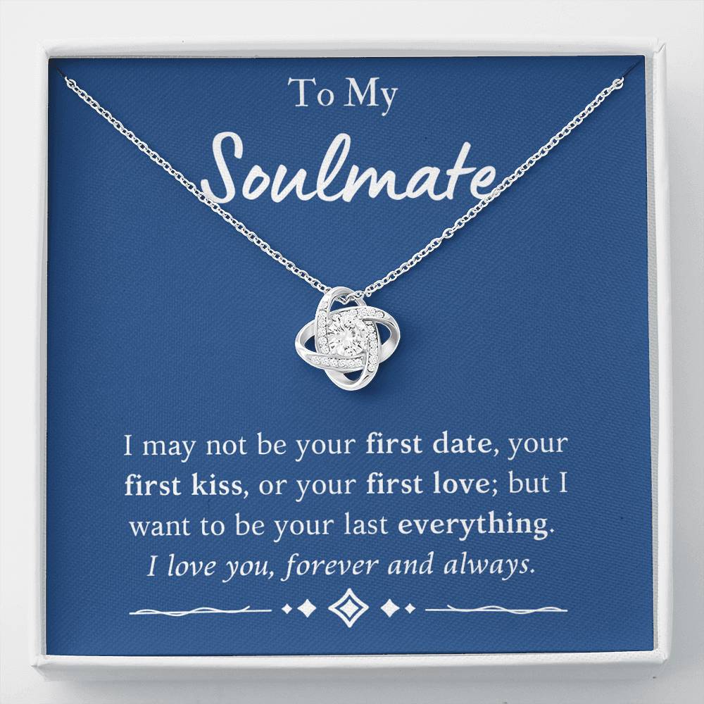 To My Soulmate Love Knot Necklace