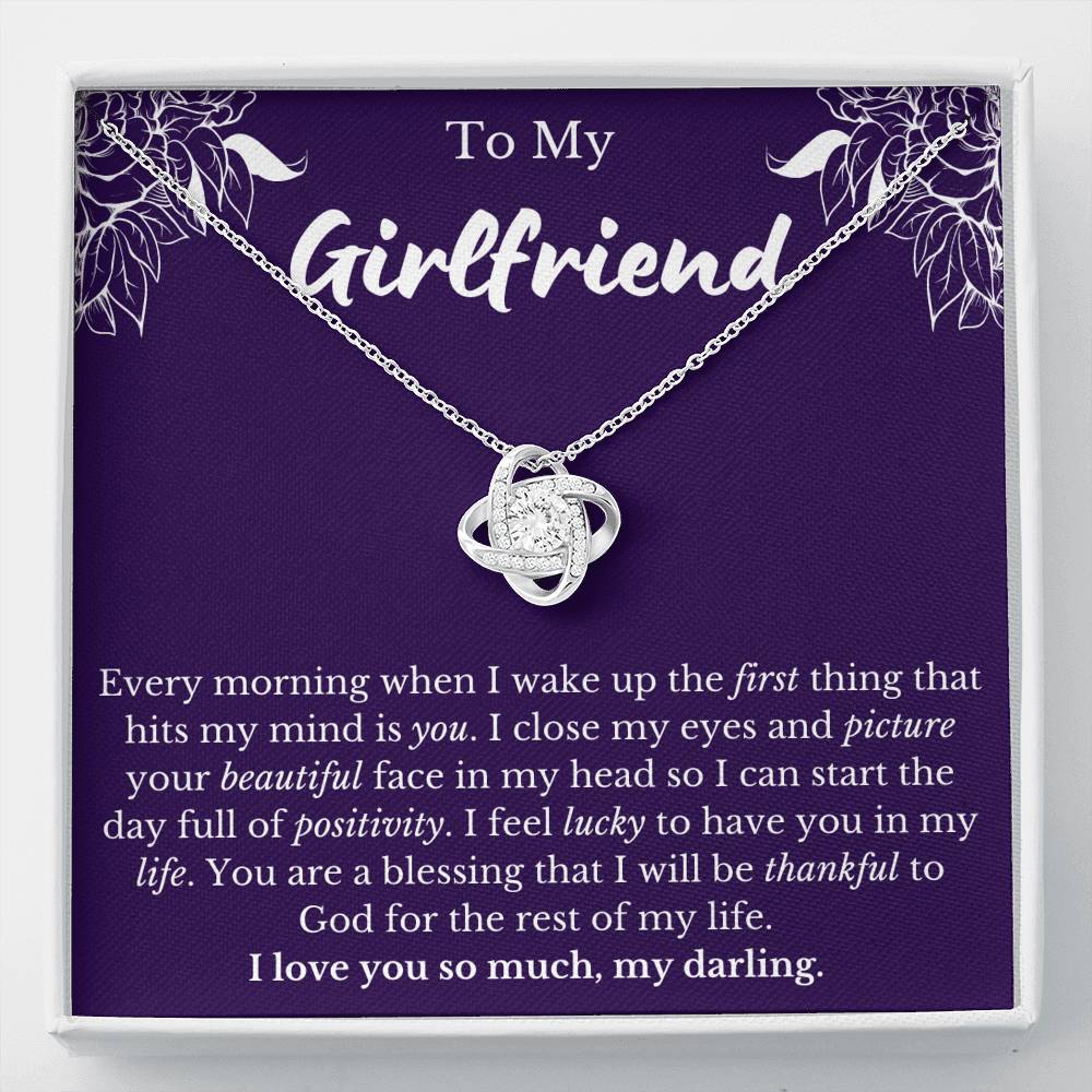 To My Girlfriend Love Knot Necklace