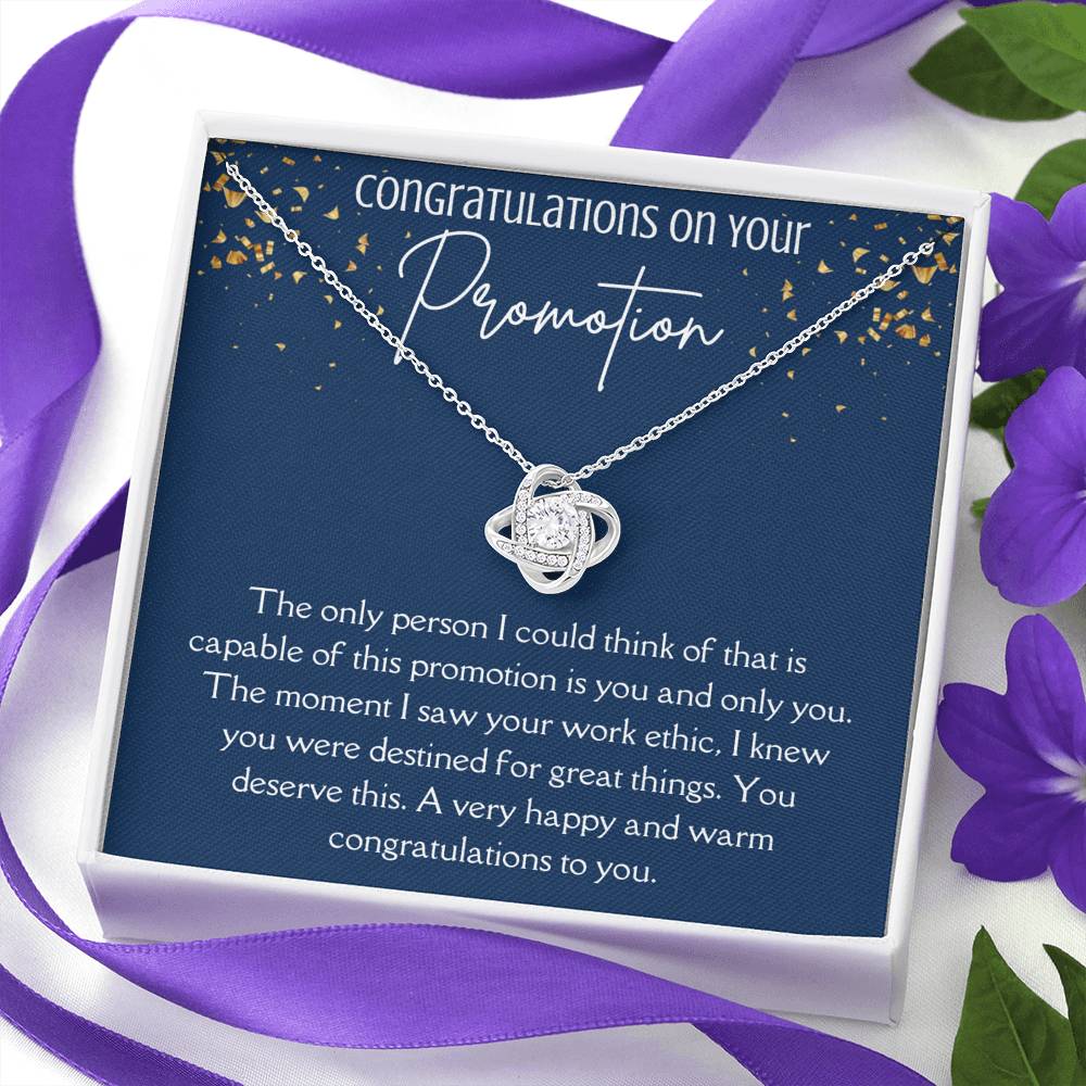 Congratulations On Your Promotion Love Knot Necklace