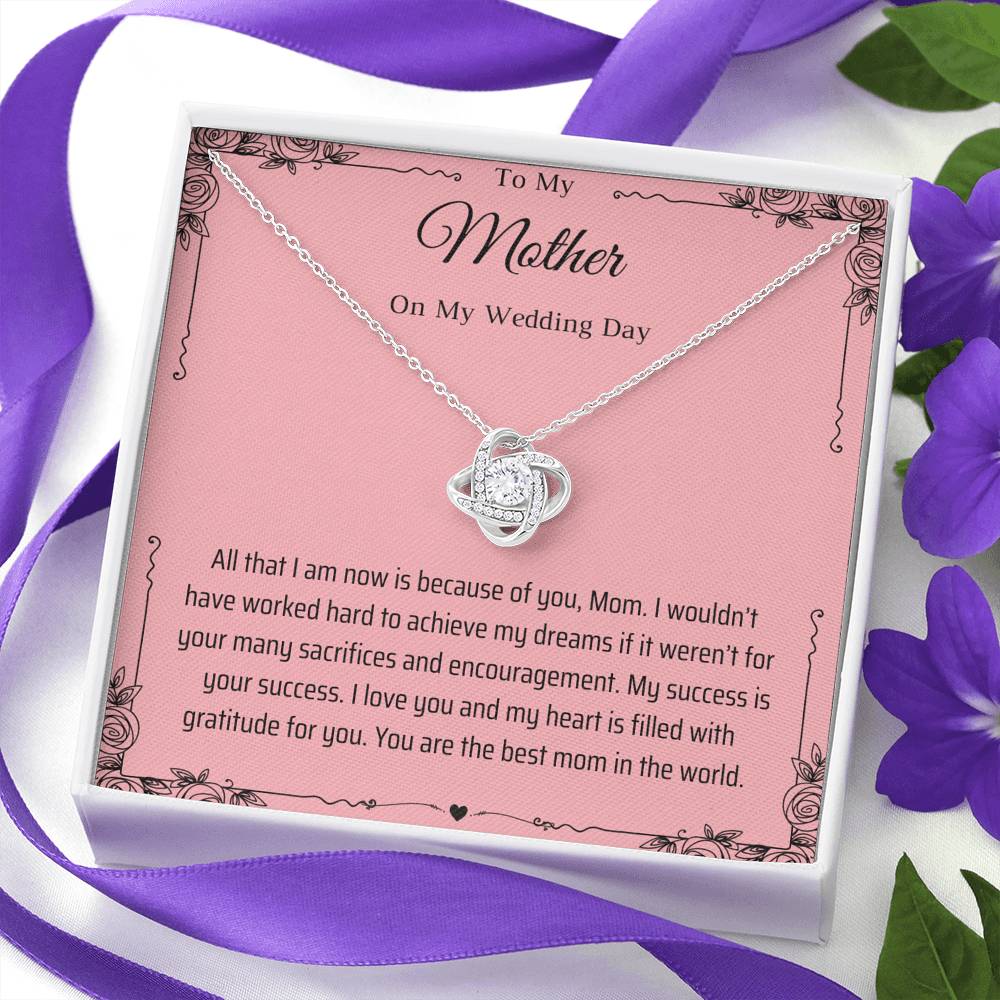 To My Mother On My Wedding Day Necklace