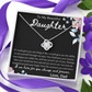 To My Beautiful Daughter from Dad Love Knot Necklace