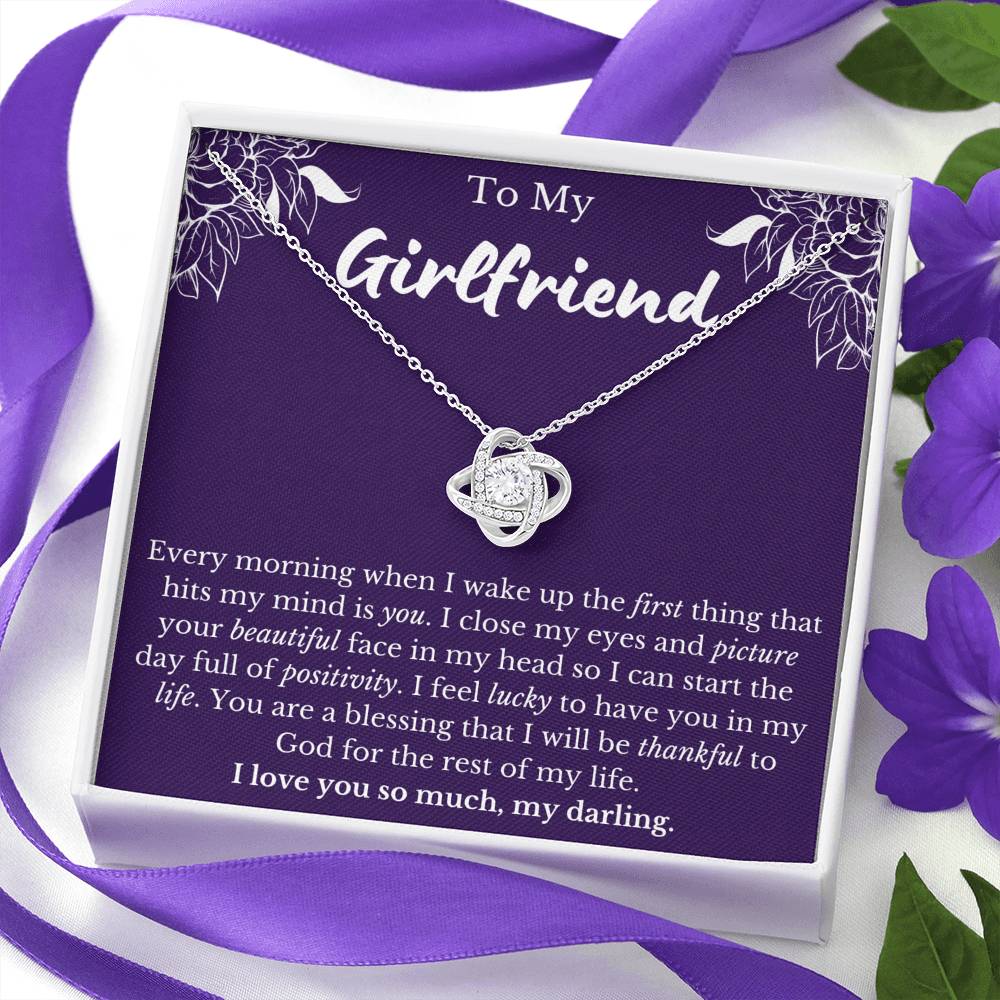 To My Girlfriend Love Knot Necklace