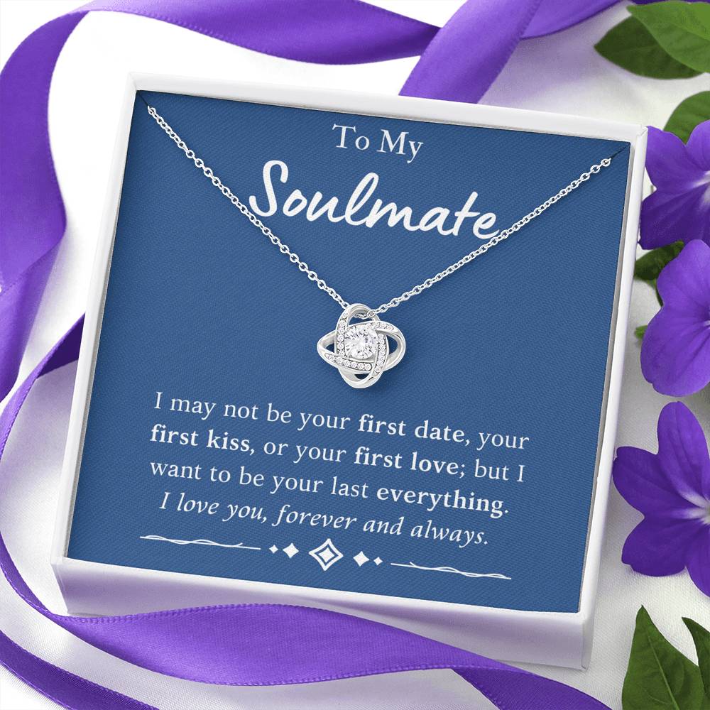 To My Soulmate Love Knot Necklace