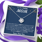 To My Caring Mom Love Knot Necklace from Son