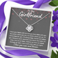 To My Girlfriend Heart Love Knot Necklace