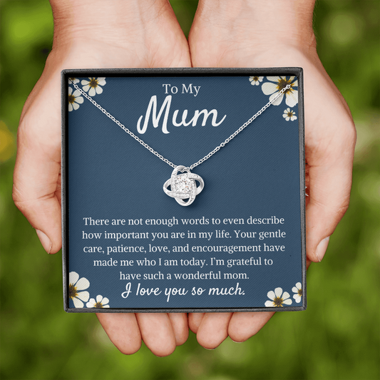 To My Mum Love Knot Necklace