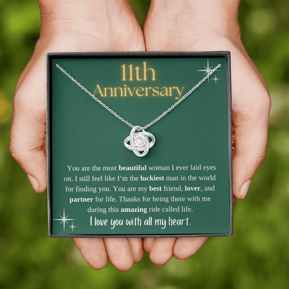 11th Anniversary Love Knot Necklace