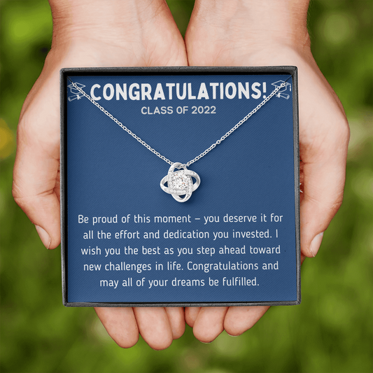 Congratulations Class of 2022 Love Knot Necklace