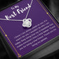 To My Best Friend Love Knot Necklace