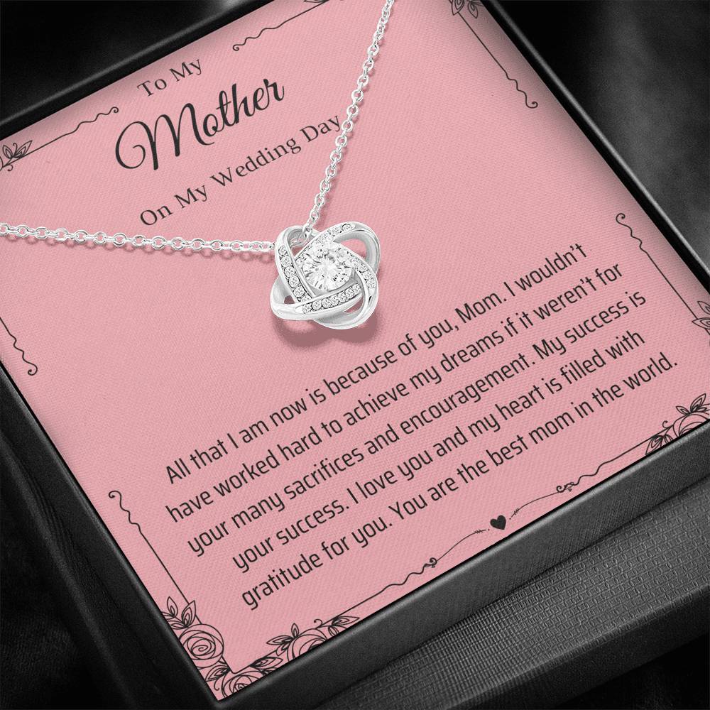 To My Mother On My Wedding Day Necklace