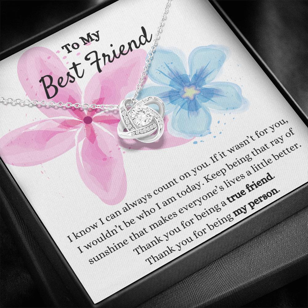 To My Best Friend Knot Necklace