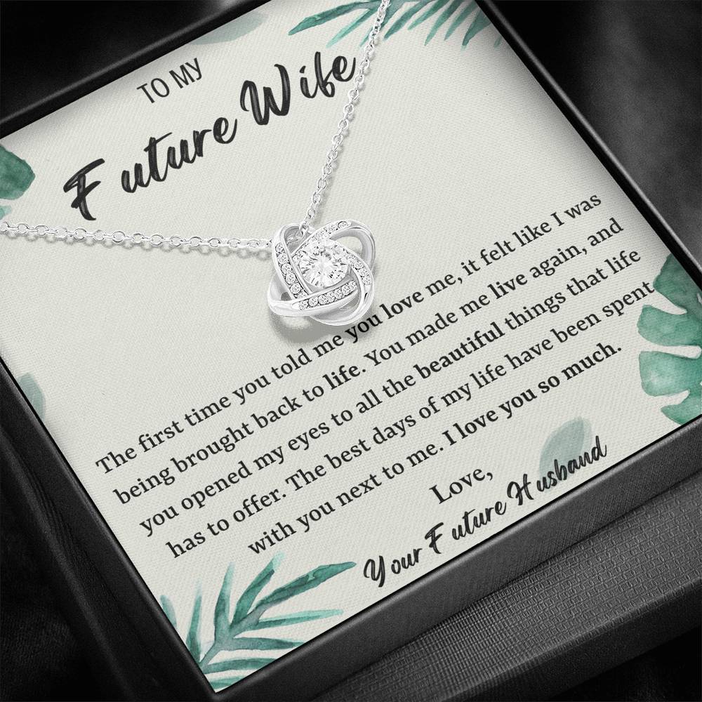 To My Future Wife Love Knot Necklace