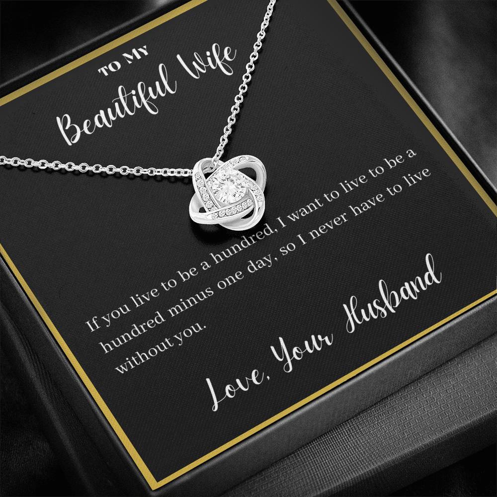 To My Beautiful Wife Necklace Gift