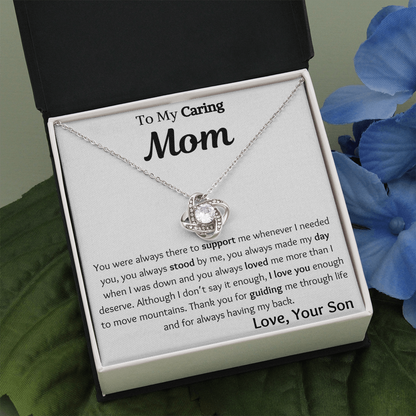 To My Mom Necklace Gift from Son, Mother's Day Gift for Mom from Son, Mom Necklace Birthday Gift from Son, Mother Son Gift from Mom