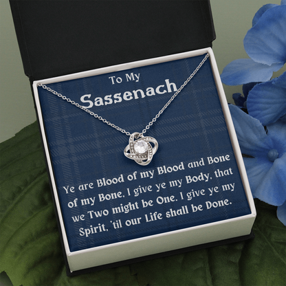 To My Sassenach Love Knot Necklace