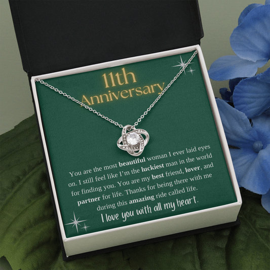11th Anniversary Love Knot Necklace