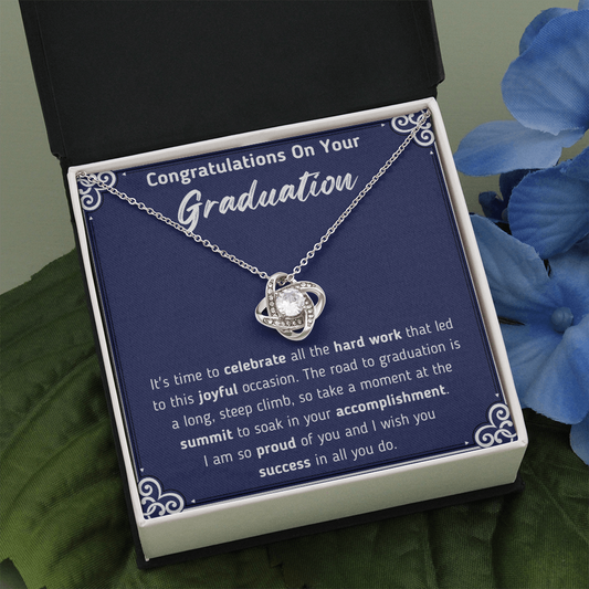 Congratulations On Your Graduation Love Knot Necklace