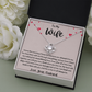 To My Wife Love Knot Heart Strings Necklace