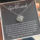 To My Girlfriend Heart Love Knot Necklace