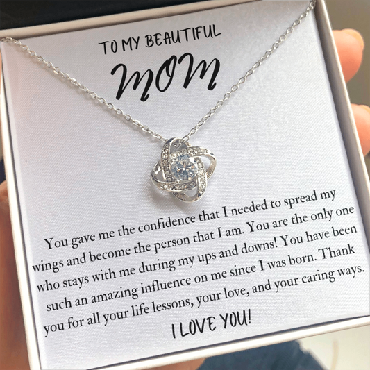 To My Beautiful Mom Necklace