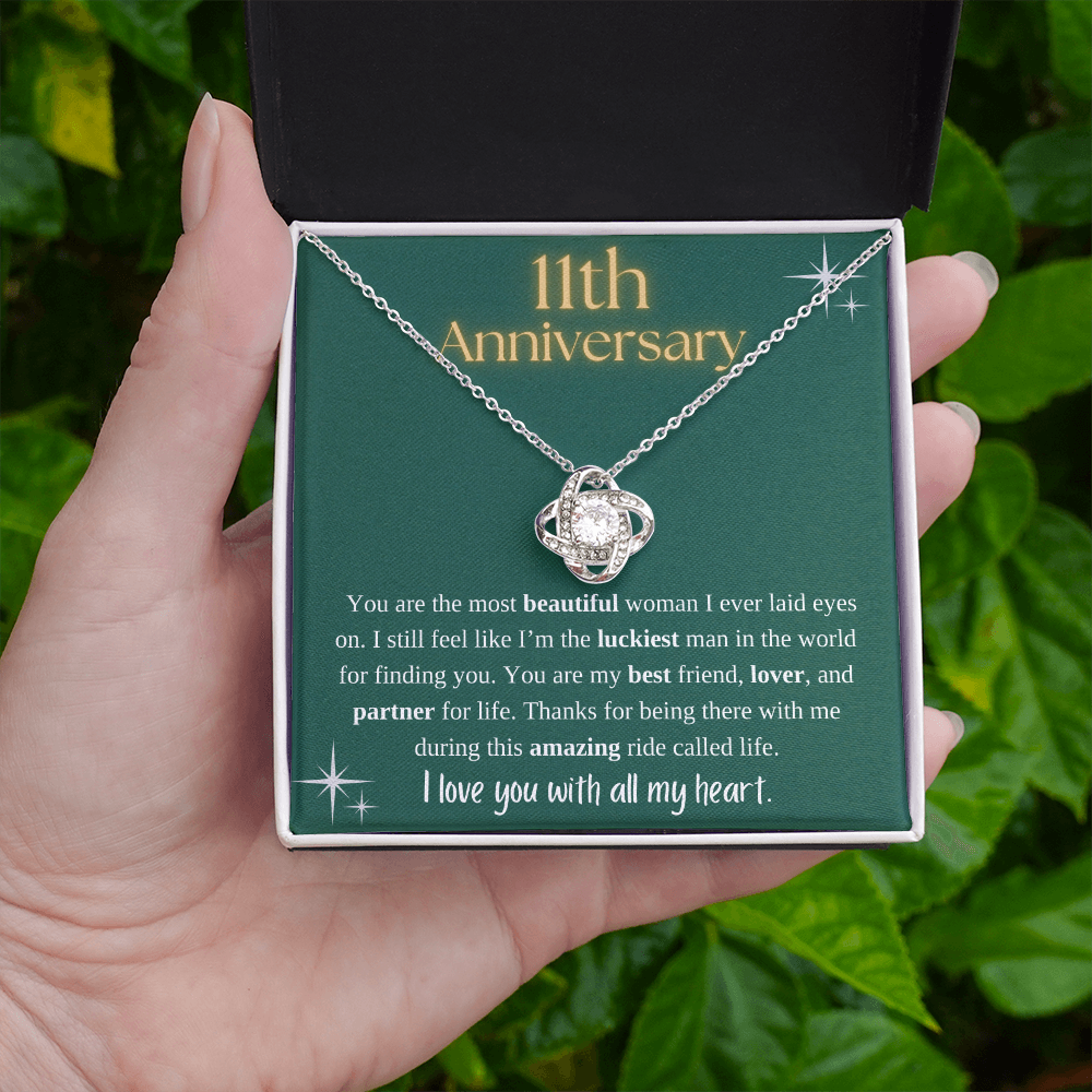 11th Anniversary Love Knot Necklace