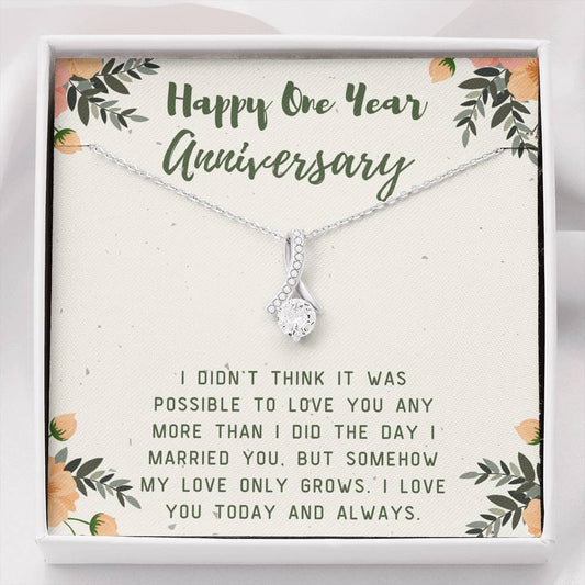 Happy One Year Anniversary Necklace